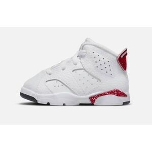 NIKE Air Jordan Retro 6 'Red Oreo' TD Sneakers Size 7C